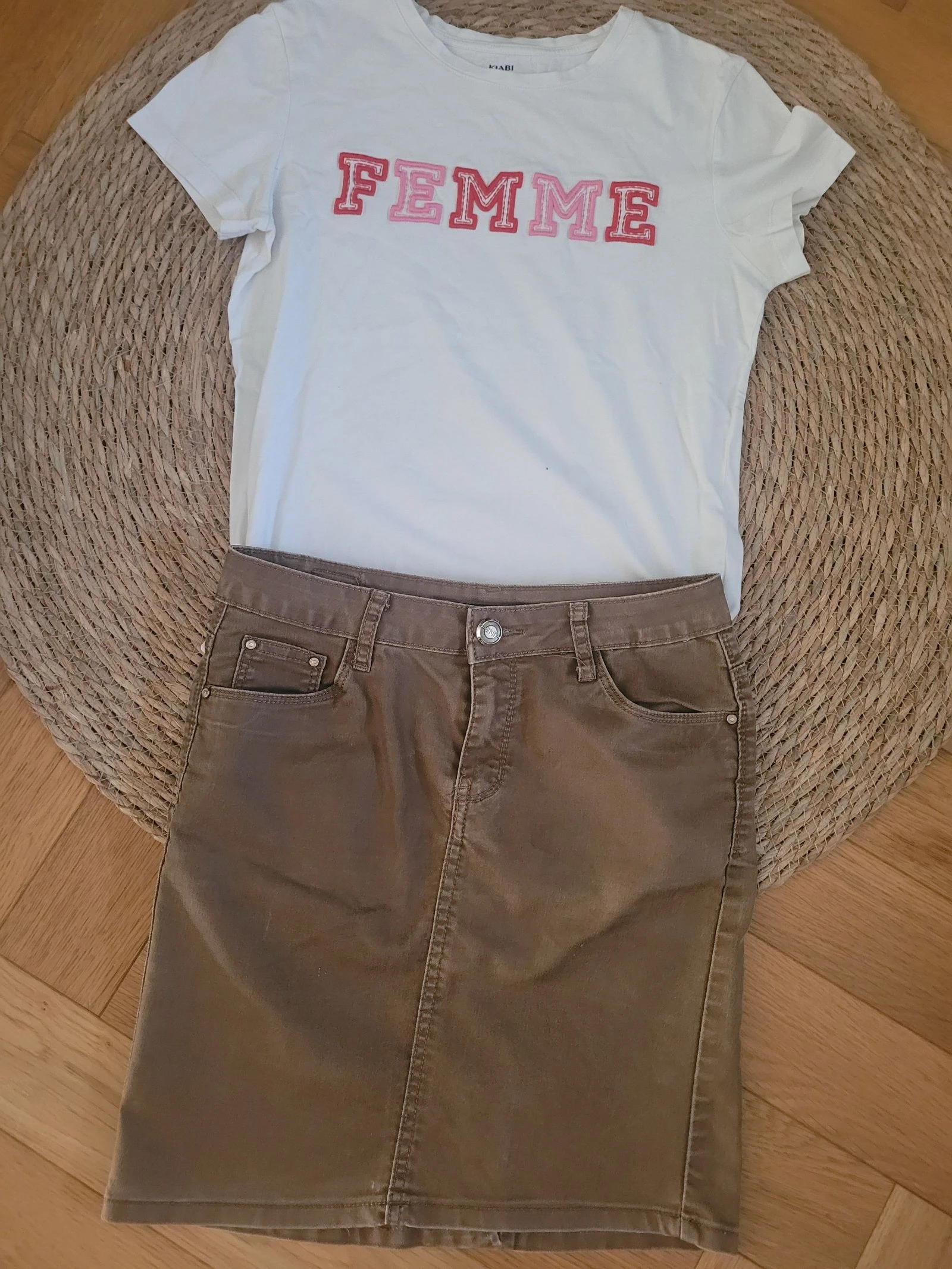 Falda color camello – photo 2